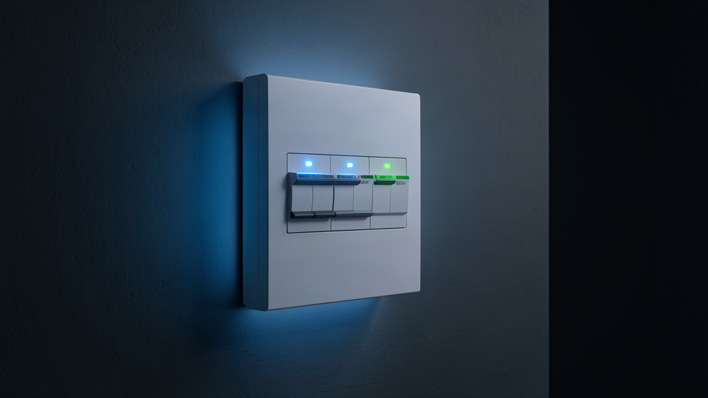 New smart electrical panel with glowing status LEDs