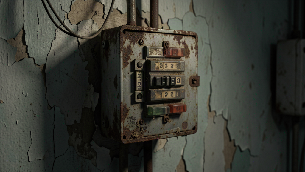 Rusted outdated fuse box